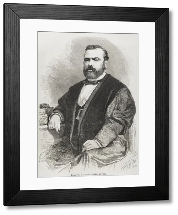 Framed Print : Nicolas Maria Rivero (1814-1878), Spanish politician, founder of the Partido Democrata, 1878. Creators: Bernardo Rico, Jose Vallejo Framed Print : Nicolas Maria Rivero (1814-1878), Spanish politician, founder of the Partido Democrata, 1878. Creators: Bernardo Rico, Jose Vallejo