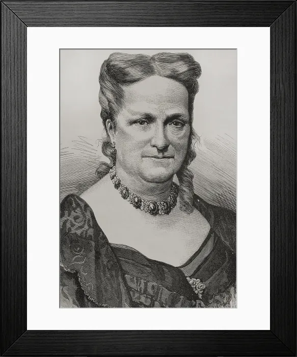 Framed Print : Maria Cristina de Borbon of the Two Sicilies (1806-1878), Queen consort of Spain, 1878. Creators: Felix Badillo, Arturo Carretero y Sanchez Framed Print : Maria Cristina de Borbon of the Two Sicilies (1806-1878), Queen consort of Spain, 1878. Creators: Felix Badillo, Arturo Carretero y Sanchez