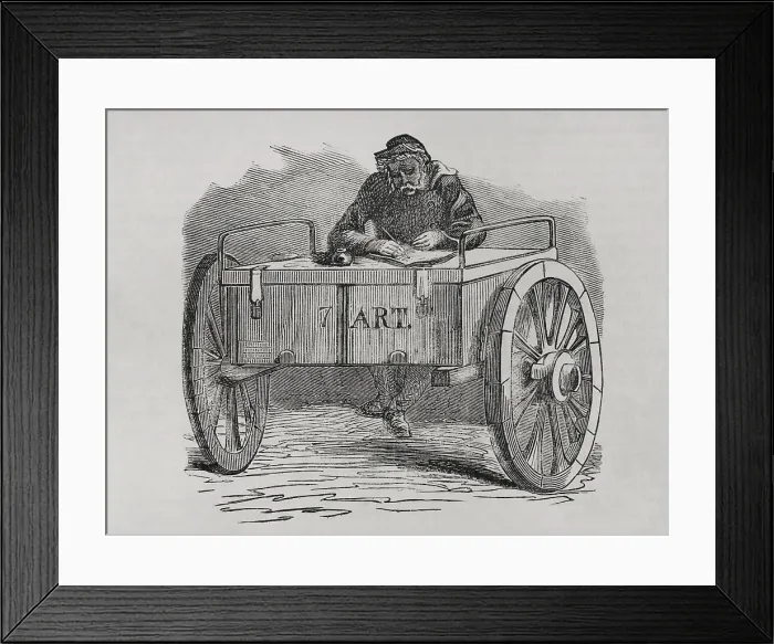 Framed Print : Communard - Gunner writing a report, Paris Commune, France, 1871. Creator: Unknown