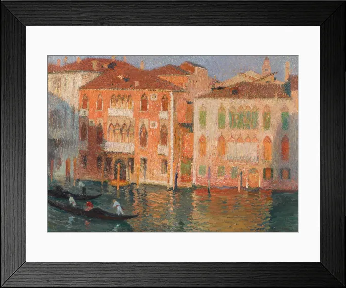 Framed Print : Venice, palaces and gondoliers on the Grand Canal, c1910. Creator: Martin, Henri (1860-1943) Framed Print : Venice, palaces and gondoliers on the Grand Canal, c1910. Creator: Martin, Henri (1860-1943)