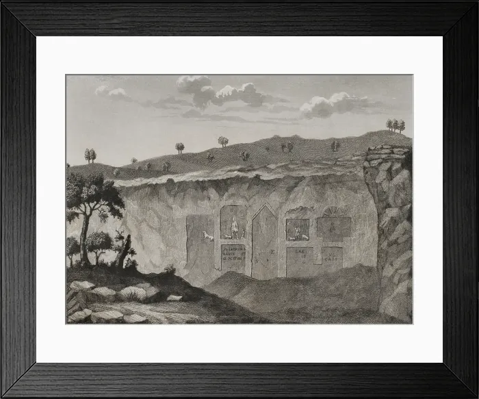 Framed Print : Temple of Diana that Morales recognized in the Almudejo hill, Guadalajara province, Spain, 1852. Creator: Antonio Roca Sallent Framed Print : Temple of Diana that Morales recognized in the Almudejo hill, Guadalajara province, Spain, 1852. Creator: Antonio Roca Sallent