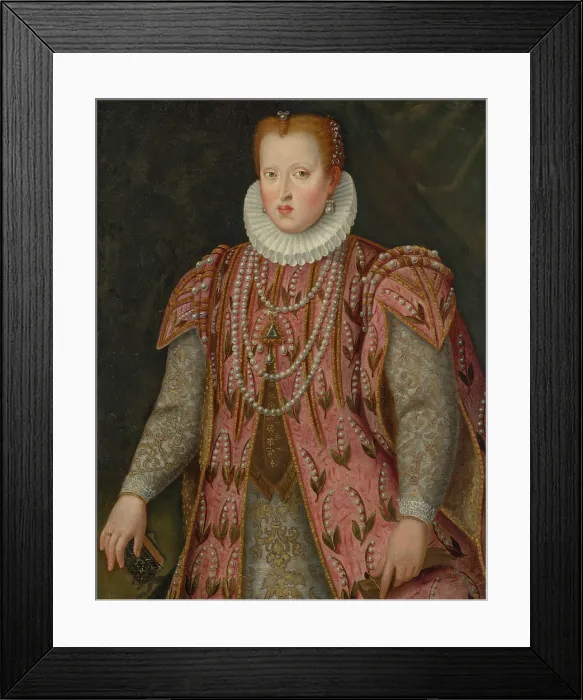Framed Print : Portrait of Margherita Gonzaga (1564-1618), Duchess of Ferrara, Second half of the16th cen.. Creator: Anonymous Framed Print : Portrait of Margherita Gonzaga (1564-1618), Duchess of Ferrara, Second half of the16th cen.. Creator: Anonymous