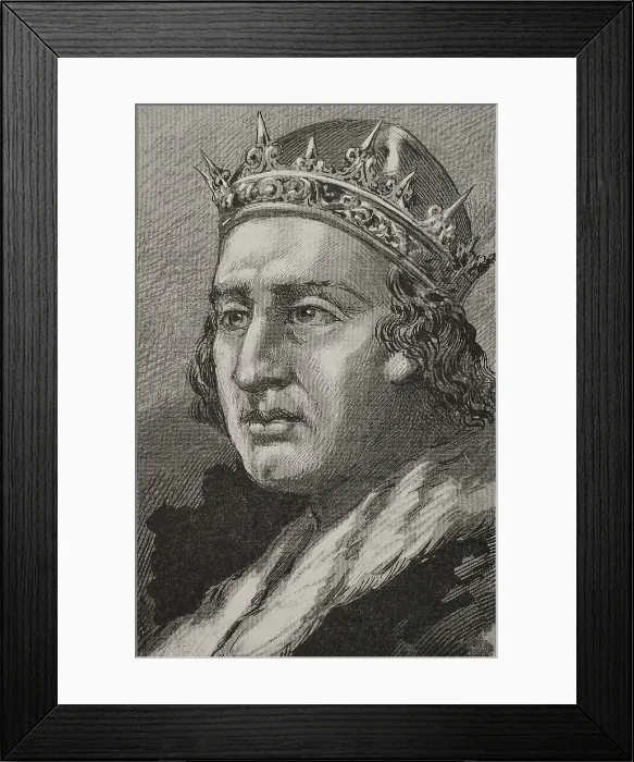 Framed Print : Alfonso XI of Castile (1311-1350), so-called 'the Avenger', King of Castile and Leon, 1890. Creator: Joan Serra y Pausas Framed Print : Alfonso XI of Castile (1311-1350), so-called 'the Avenger', King of Castile and Leon, 1890. Creator: Joan Serra y Pausas