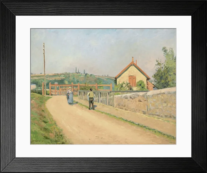 Framed Print : The Railway Crossing at Les Patis near Pontoise, 1873-1874. Creator: Pissarro, Camille (1830-1903) Framed Print : The Railway Crossing at Les Patis near Pontoise, 1873-1874. Creator: Pissarro, Camille (1830-1903)
