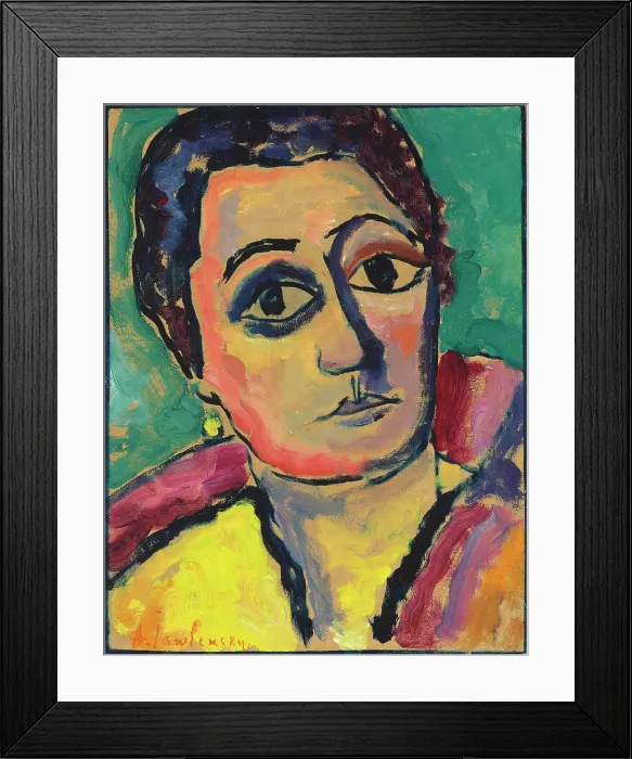 Framed Print : Helene with open eyes, 1912. Creator: Javlensky, Alexei, von (1864-1941) Framed Print : Helene with open eyes, 1912. Creator: Javlensky, Alexei, von (1864-1941)