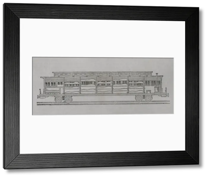 Framed Print : Franco-Prussian War (1870-1871): Medical train, 1871. Creator: Unknown Framed Print : Franco-Prussian War (1870-1871): Medical train, 1871. Creator: Unknown