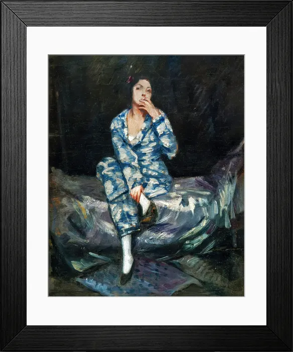 Framed Print : The Cigarette (Seated Woman), 1923. Creator: Selvatico, Lino (1872-1924) Framed Print : The Cigarette (Seated Woman), 1923. Creator: Selvatico, Lino (1872-1924)