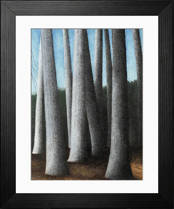 Framed Print : Beech Trees Trunks, 1945. Creator: Spilliaert, Leon (1881-1946) Framed Print : Beech Trees Trunks, 1945. Creator: Spilliaert, Leon (1881-1946)