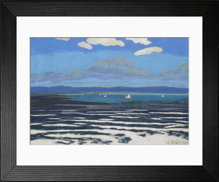 Framed Print : Seascape with White Sails, 1922. Creator: Spilliaert, Leon (1881-1946) Framed Print : Seascape with White Sails, 1922. Creator: Spilliaert, Leon (1881-1946)
