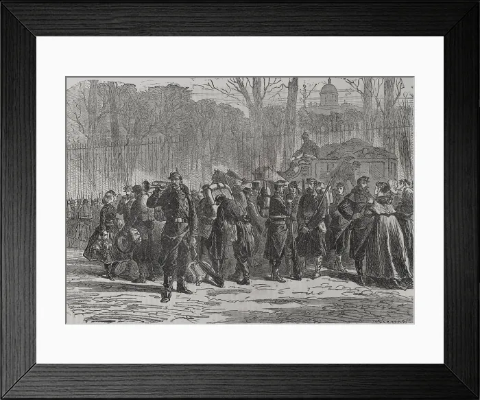 Framed Print : Franco-German War (1870-1871): Departure of the 10th regiment of the National Guard...France, 1871. Creator: Auguste Trichon Framed Print : Franco-German War (1870-1871): Departure of the 10th regiment of the National Guard...France, 1871. Creator: Auguste Trichon