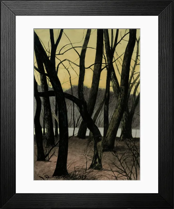 Framed Print : Tree trunks, 1929. Creator: Spilliaert, Leon (1881-1946) Framed Print : Tree trunks, 1929. Creator: Spilliaert, Leon (1881-1946)