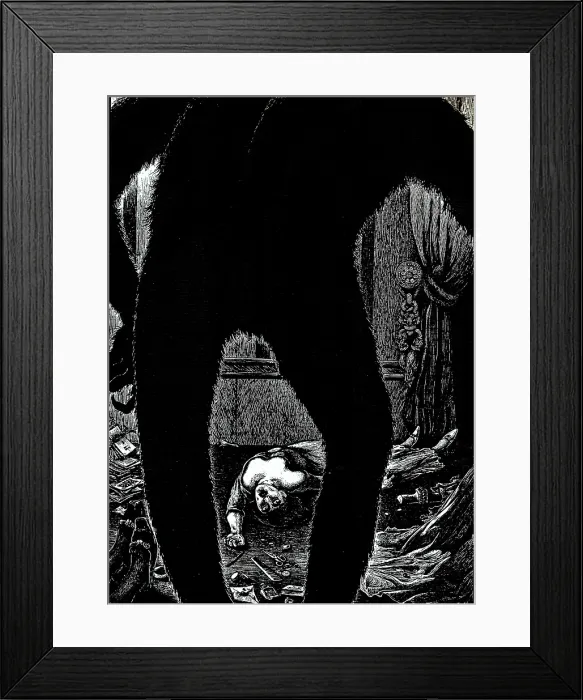 Framed Print : Illustration for the story 'The Murders in the Rue Morgue' by Edgar Allan Poe, 1905. Creator: Martini, Alberto (1876-1954) Framed Print : Illustration for the story 'The Murders in the Rue Morgue' by Edgar Allan Poe, 1905. Creator: Martini, Alberto (1876-1954)
