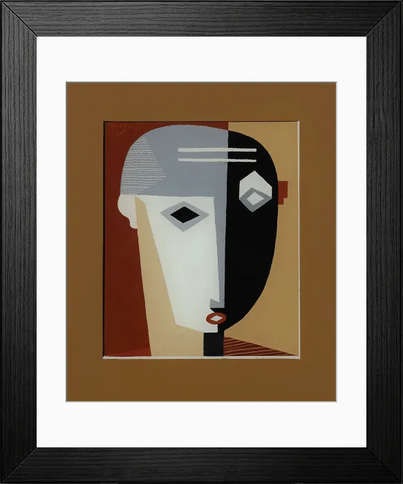 Framed Print : Tete (Head), 1926. Creator: Marcoussis, Louis (1883-1941) Framed Print : Tete (Head), 1926. Creator: Marcoussis, Louis (1883-1941)