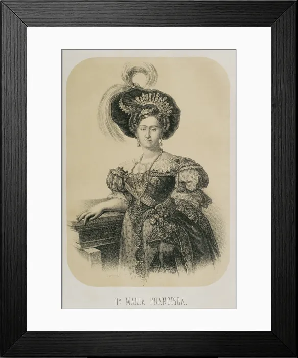 Framed Print : Maria Francisca of Braganza (1800-1834), Portuguese infanta of the House of Braganza... 1886. Creator: Unknown Framed Print : Maria Francisca of Braganza (1800-1834), Portuguese infanta of the House of Braganza... 1886. Creator: Unknown