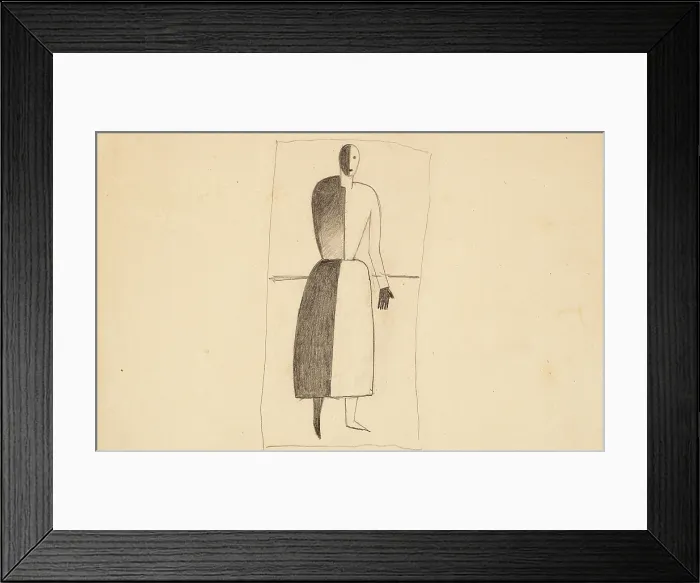 Framed Print : Standing Woman, c1930. Creator: Malevich, Kasimir Severinovich (1878-1935) Framed Print : Standing Woman, c1930. Creator: Malevich, Kasimir Severinovich (1878-1935)