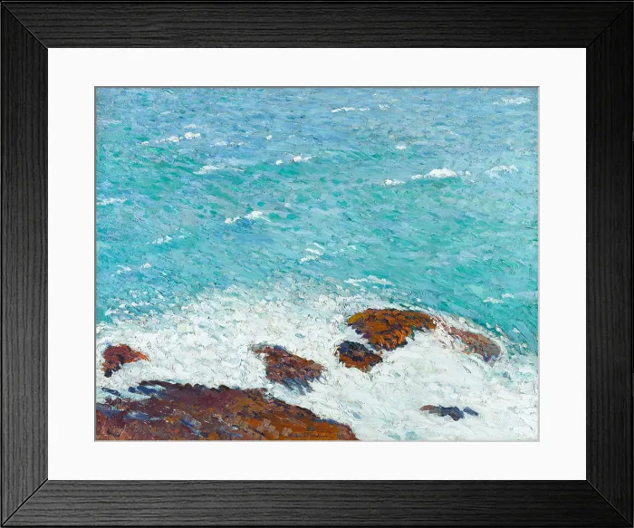 Framed Print : Sea and rocks. Creator: Martin, Henri (1860-1943) Framed Print : Sea and rocks. Creator: Martin, Henri (1860-1943)