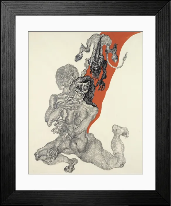 Framed Print : The attack, 1931. Creator: Lohse-Wachtler, Elfriede (1899-1940) Framed Print : The attack, 1931. Creator: Lohse-Wachtler, Elfriede (1899-1940)