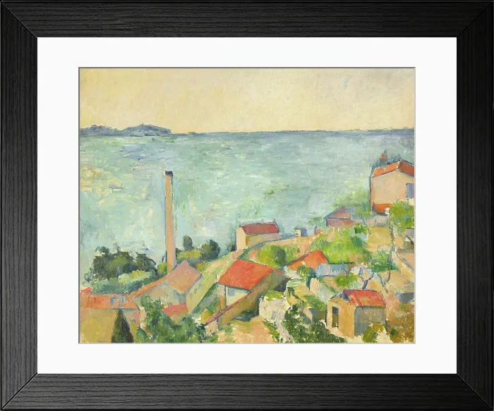 Framed Print : La Mer a l'Estaque (The Sea at l'Estaque), 1878-1879. Creator: Cezanne, Paul (1839-1906). La Mer a l'Estaque (The Sea at l'Estaque), 1878-1879 Framed Print : La Mer a l'Estaque (The Sea at l'Estaque), 1878-1879. Creator: Cezanne, Paul (1839-1906). La Mer a l'Estaque (The Sea at l'Estaque), 1878-1879