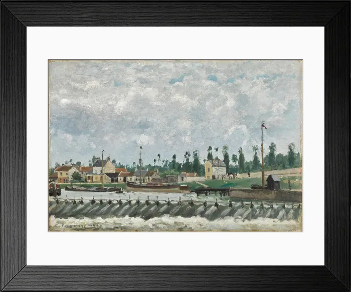 Framed Print : Le Deversoir et l'ecluse a Saint-Ouen-L'Aumone, 1872 Framed Print : Le Deversoir et l'ecluse a Saint-Ouen-L'Aumone, 1872
