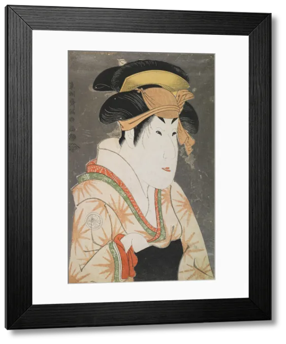 Framed Print : Actor Segawa Kikunojo III as Oshizu, the Wife of Tanabe Bunzo from the Play 'Hana-Ayame... 1794. Creator: Sharaku, Toshusai (active 1794-1795) Framed Print : Actor Segawa Kikunojo III as Oshizu, the Wife of Tanabe Bunzo from the Play 'Hana-Ayame... 1794. Creator: Sharaku, Toshusai (active 1794-1795)