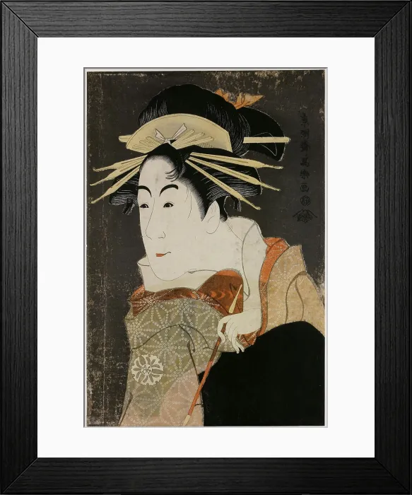 Framed Print : The actor Matsumoto Yonesaburo as Kewaizaka no Shosho in the Play 'Katakiuchi Noriyaibanashi', 1794. Creator: Sharaku, Toshusai (active 1794-1795) Framed Print : The actor Matsumoto Yonesaburo as Kewaizaka no Shosho in the Play 'Katakiuchi Noriyaibanashi', 1794. Creator: Sharaku, Toshusai (active 1794-1795)