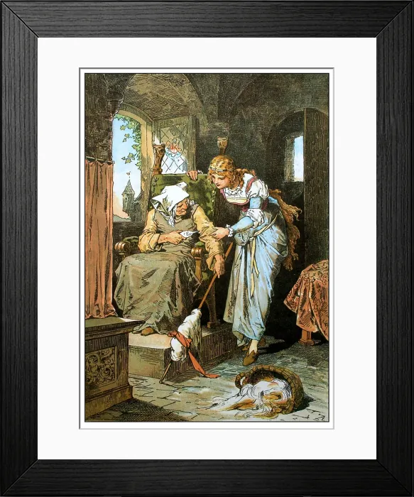 Framed Print : Illustration for 'Little Briar Rose' by Brothers Grimm, c1899. Creator: Zick, Alexander (1845-1907) Framed Print : Illustration for 'Little Briar Rose' by Brothers Grimm, c1899. Creator: Zick, Alexander (1845-1907)