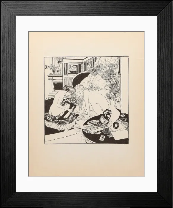 Framed Print : From 'Tales at the Dressing Table', c1908-1910. Creator: Bayros, Franz von (1866-1924) Framed Print : From 'Tales at the Dressing Table', c1908-1910. Creator: Bayros, Franz von (1866-1924)