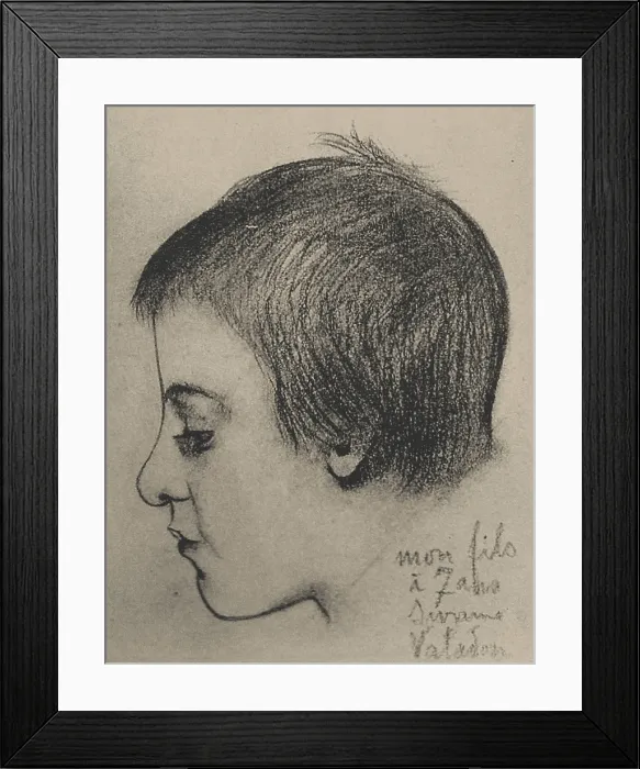 Framed Print : Portrait of Maurice Utrillo at the age of 7. (Photo reproduction by Gustave Coquiot, 1925), 1890. Creator: Valadon, Suzanne (1865-1938) Framed Print : Portrait of Maurice Utrillo at the age of 7. (Photo reproduction by Gustave Coquiot, 1925), 1890. Creator: Valadon, Suzanne (1865-1938)