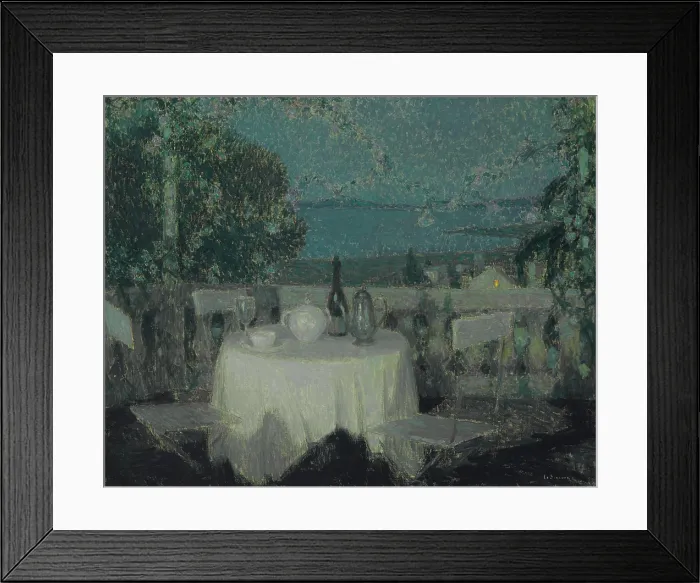 Framed Print : Table au clair de lune (Moonlight Table), 1928. Creator: Le Sidaner, Henri (1862-1939) Framed Print : Table au clair de lune (Moonlight Table), 1928. Creator: Le Sidaner, Henri (1862-1939)