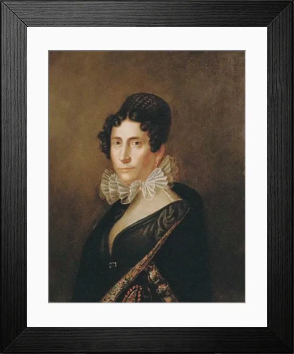 Framed Print : Portrait of Nannette Streicher (1769-1833), nee Stein. Creator: Anonymous Framed Print : Portrait of Nannette Streicher (1769-1833), nee Stein. Creator: Anonymous