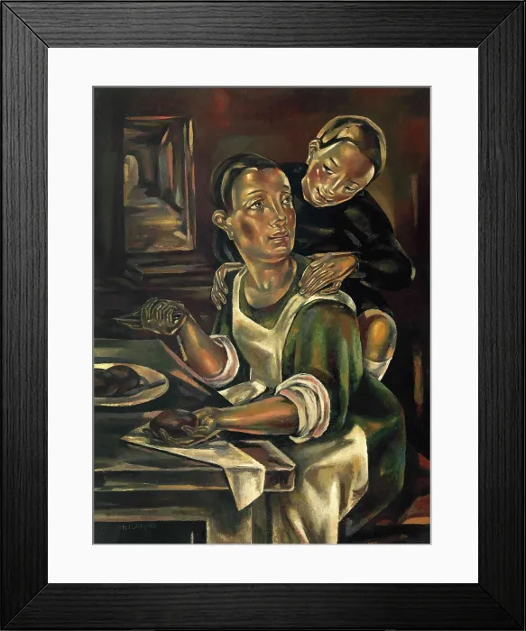 Framed Print : La cuisiniere (The Cook), 1923. Creator: Blanchard, Maria (1881-1932) Framed Print : La cuisiniere (The Cook), 1923. Creator: Blanchard, Maria (1881-1932)