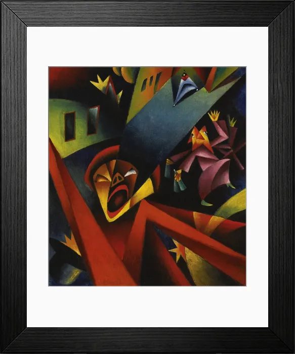 Framed Print : Nighttime Noise, 1919. Creator: Scholz, Georg (1890-1945) Framed Print : Nighttime Noise, 1919. Creator: Scholz, Georg (1890-1945)