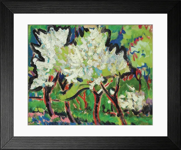 Framed Print : Flowering Trees IV, 1909. Creator: Kirchner, Ernst Ludwig (1880-1938) Framed Print : Flowering Trees IV, 1909. Creator: Kirchner, Ernst Ludwig (1880-1938)