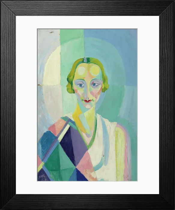 Framed Print : Portrait de Madame Heim, 1926-1927. Creator: Delaunay, Robert (1885-1941) Framed Print : Portrait de Madame Heim, 1926-1927. Creator: Delaunay, Robert (1885-1941)