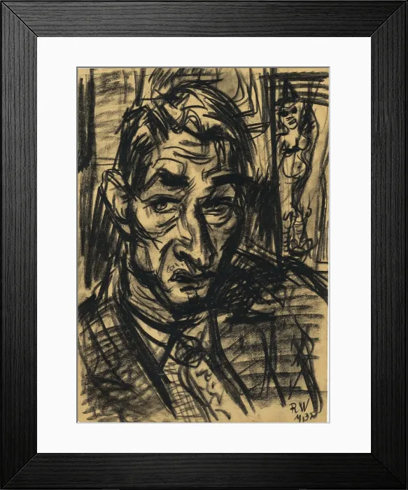 Framed Print : Self-portrait, 1932. Creator: Wacker, Rudolf (1893-1939) Framed Print : Self-portrait, 1932. Creator: Wacker, Rudolf (1893-1939)