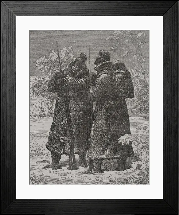 Framed Print : Franco-Prussian War (1870-1871): German outposts, 1871. Creator: Unknown Framed Print : Franco-Prussian War (1870-1871): German outposts, 1871. Creator: Unknown