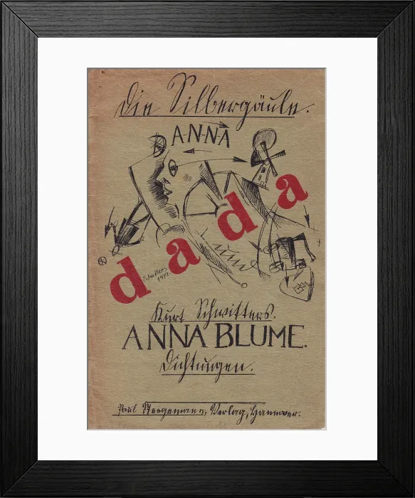 Framed Print : Cover for 'Die Anna Blume', 1919. Creator: Schwitters, Kurt (1887-1948) Framed Print : Cover for 'Die Anna Blume', 1919. Creator: Schwitters, Kurt (1887-1948)