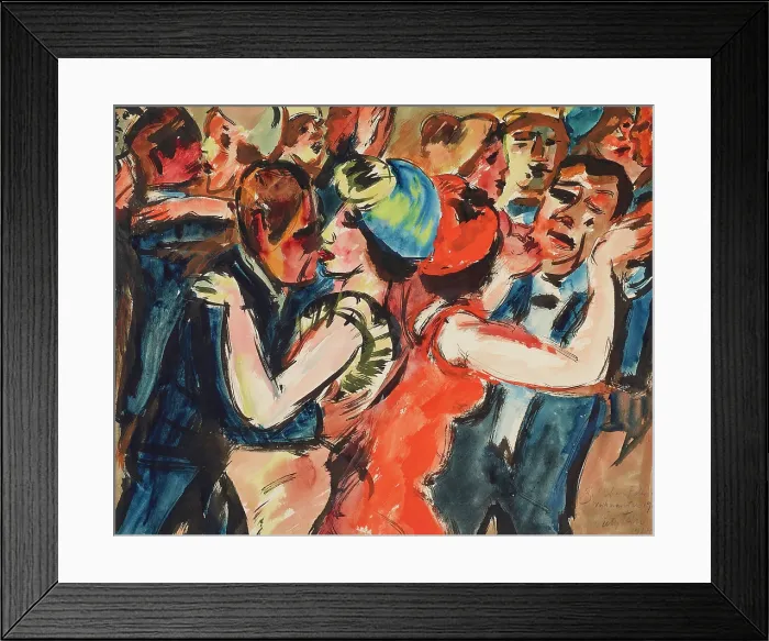 Framed Print : At the Dance 1 (Dance Party 1), 1924. Creator: Pechstein, Hermann Max (1881-1955) Framed Print : At the Dance 1 (Dance Party 1), 1924. Creator: Pechstein, Hermann Max (1881-1955)