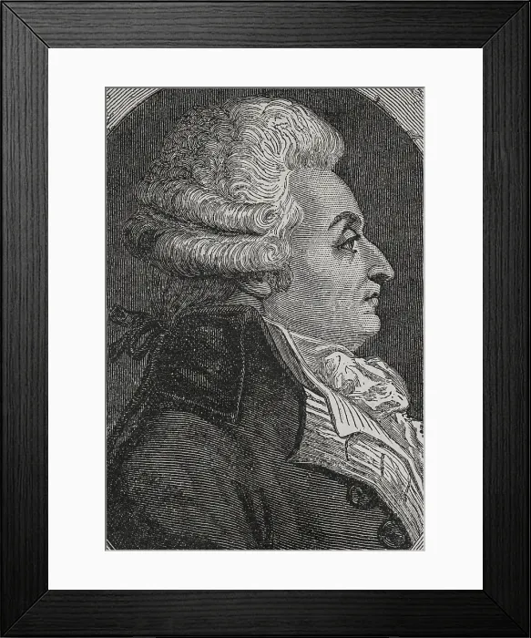 Framed Print : Portrait of Marie-Jean Herault de Sechelles (1759-1794), French judge and politician, 1876. Creator: Pannemaker Framed Print : Portrait of Marie-Jean Herault de Sechelles (1759-1794), French judge and politician, 1876. Creator: Pannemaker