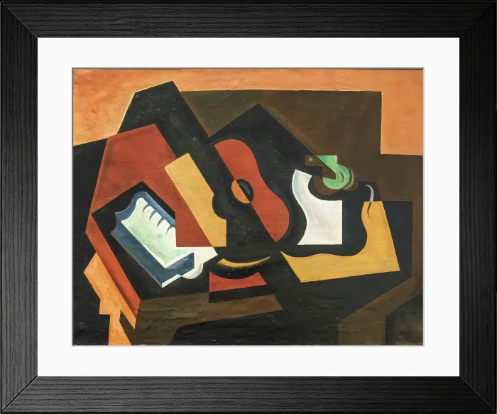 Framed Print : Still Life with Guitar, 1918. Creator: Blanchard, Maria (1881-1932) Framed Print : Still Life with Guitar, 1918. Creator: Blanchard, Maria (1881-1932)