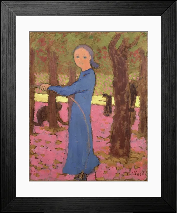 Framed Print : La fillette au cerceau (Young Girl With a Hoop), c1891. Creator: Vuillard, Edouard (1868-1940) Framed Print : La fillette au cerceau (Young Girl With a Hoop), c1891. Creator: Vuillard, Edouard (1868-1940)