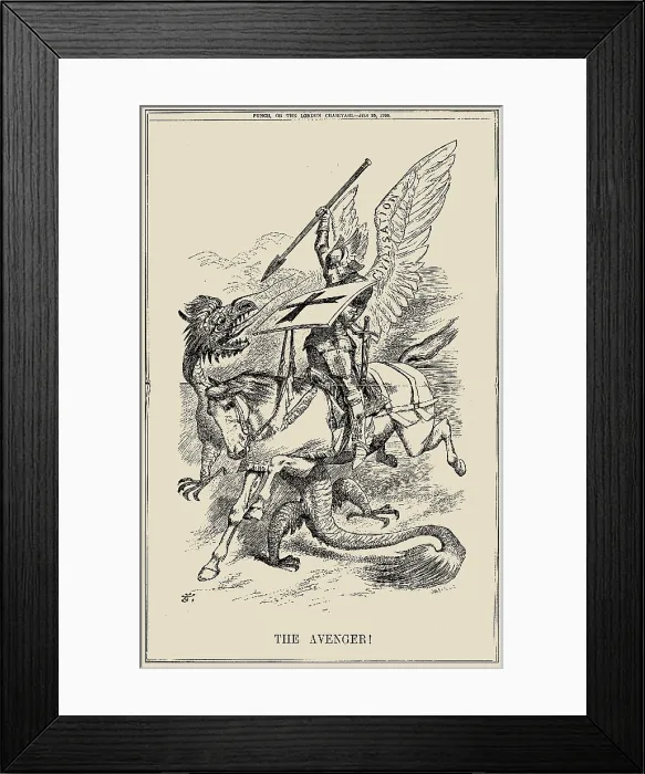 Framed Print : The Avenger! (Punch, July 25, 1900), 1900. Creator: Tenniel, Sir John (1820-1914) Framed Print : The Avenger! (Punch, July 25, 1900), 1900. Creator: Tenniel, Sir John (1820-1914)