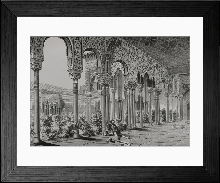 Framed Print : Interior of Alhambra Palace, Granada, Andalusia, Spain, 1877. Creator: Unknown Framed Print : Interior of Alhambra Palace, Granada, Andalusia, Spain, 1877. Creator: Unknown