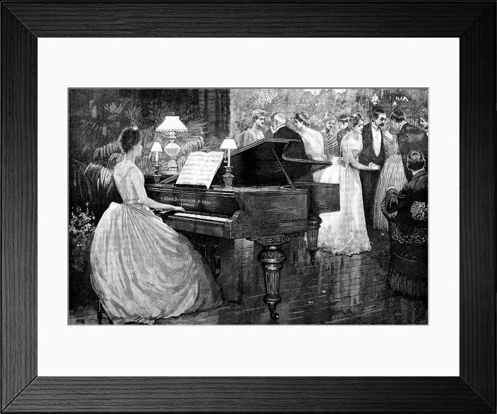 Framed Print : Advertisement for John Brinsmead and Sons, Pianoforte Makers, 1890. Creator: Unknown Framed Print : Advertisement for John Brinsmead and Sons, Pianoforte Makers, 1890. Creator: Unknown