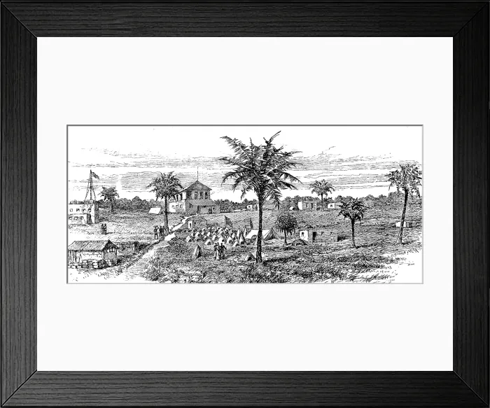Framed Print : Emin Pasha Relief Expedition: sketches from Zanzibar - Bagamoyo...Mr. Stanley's followers, 1890. Creator: Unknown Framed Print : Emin Pasha Relief Expedition: sketches from Zanzibar - Bagamoyo...Mr. Stanley's followers, 1890. Creator: Unknown