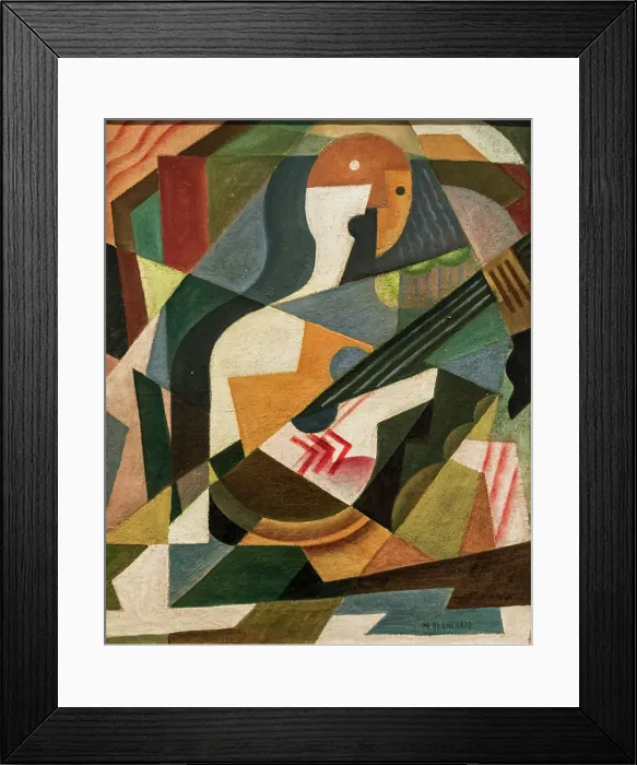 Framed Print : Guitarist, 1919. Creator: Blanchard, Maria (1881-1932)