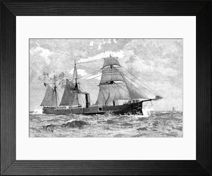 Framed Print : The Vasco da Gama, the only ironclad of the Portuguese government, 1890. Creator: Unknown Framed Print : The Vasco da Gama, the only ironclad of the Portuguese government, 1890. Creator: Unknown