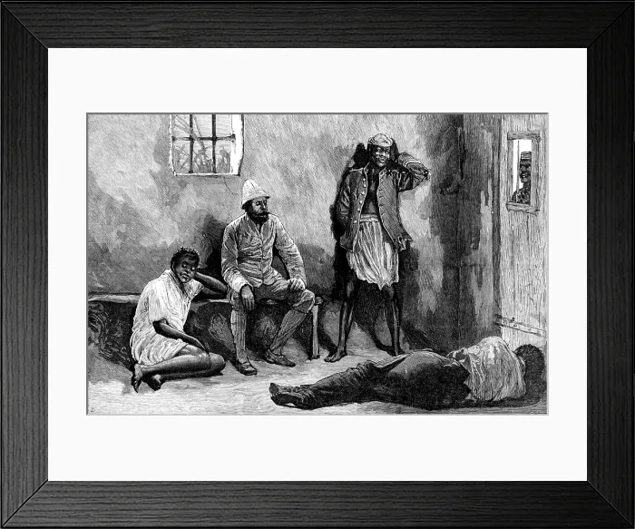 Framed Print : The Dispute with Portugal: an Englishman in the 'Tronk' (prison) at Delagoa Bay, 1890. Creator: Unknown Framed Print : The Dispute with Portugal: an Englishman in the 'Tronk' (prison) at Delagoa Bay, 1890. Creator: Unknown