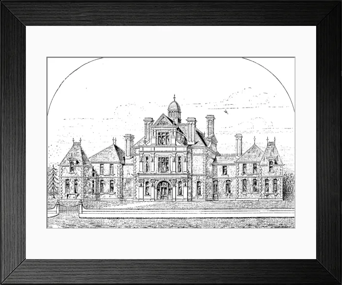 Framed Print : The Royal Victoria Hospital, Bournemouth, opened by the Prince of Wales, 1890. Creator: Waterlow & Sons Framed Print : The Royal Victoria Hospital, Bournemouth, opened by the Prince of Wales, 1890. Creator: Waterlow & Sons
