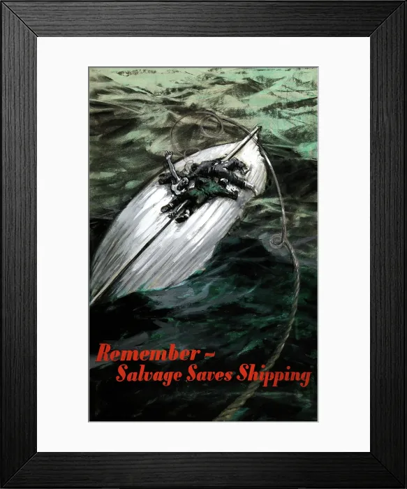Framed Print : Remember - Salvage saves Shipping, World War II poster, between 1939 and 1946 Framed Print : Remember - Salvage saves Shipping, World War II poster, between 1939 and 1946